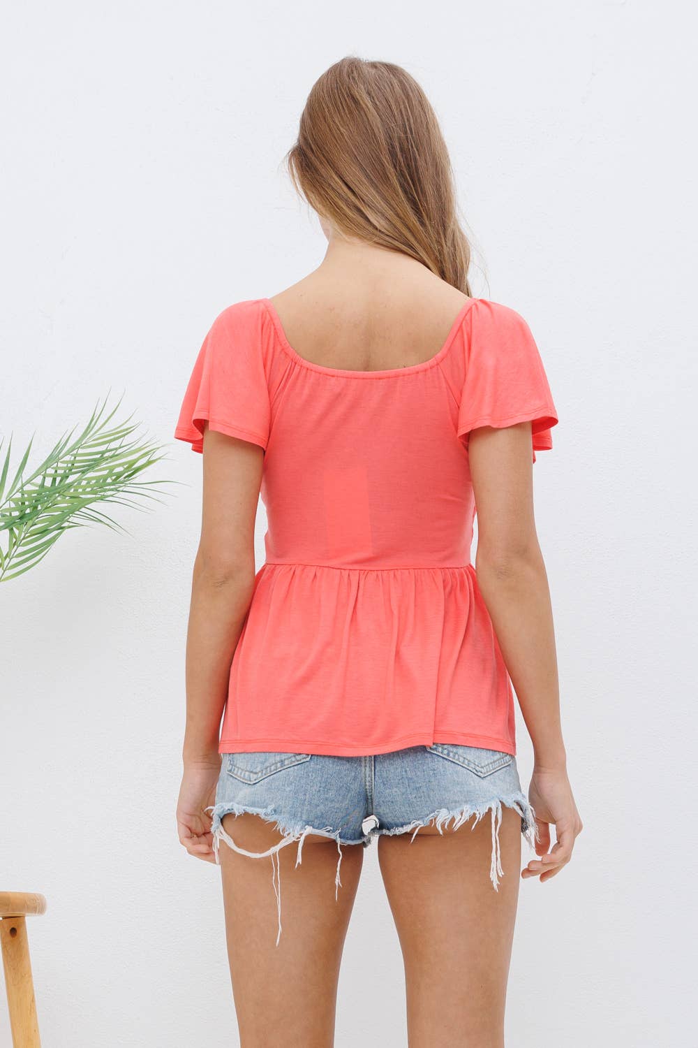 Blue B Lace Bralette Bodice Soft Rayon Knit Peplum Top — Feminine Western Statement Piece (Pink Small remaining) Cowhide and Conchos