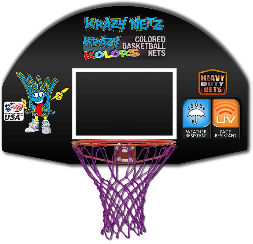 Krazy Netz Heavy Duty Purple Basketball Rim Net Krazy Netz & Patchez