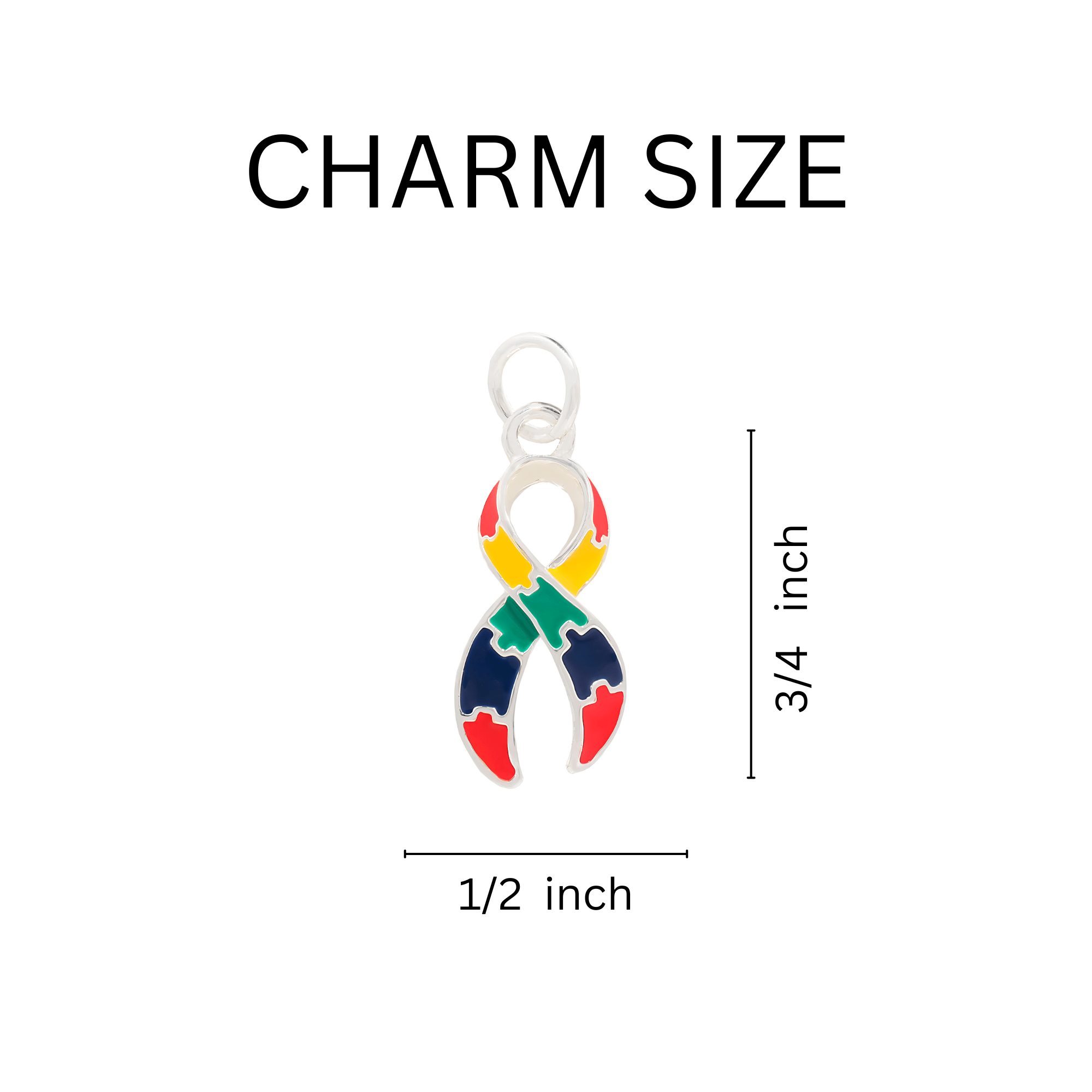 10 Pack Autism Awareness Ribbon Charms The Awareness Company
