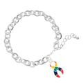 Large Autism Awareness Ribbon Chunky Charm Bracelets The Awareness Company