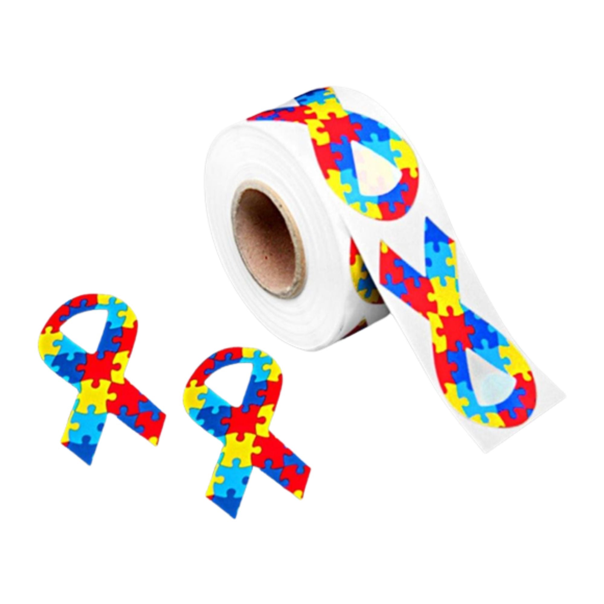 Large Autism Awareness Ribbon Stickers (250 per Roll) The Awareness Company