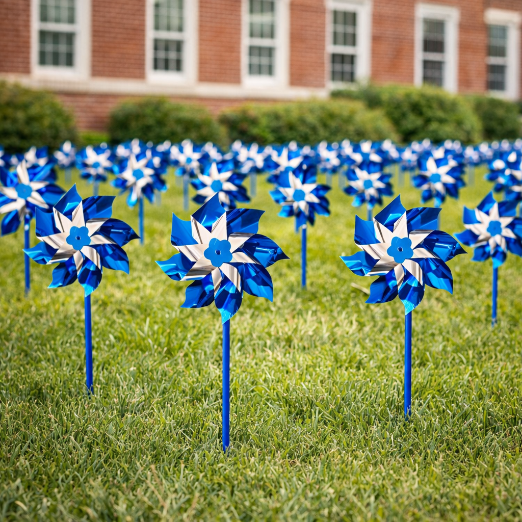 Large Blue Pinwheels for Child Abuse Prevention The Awareness Company