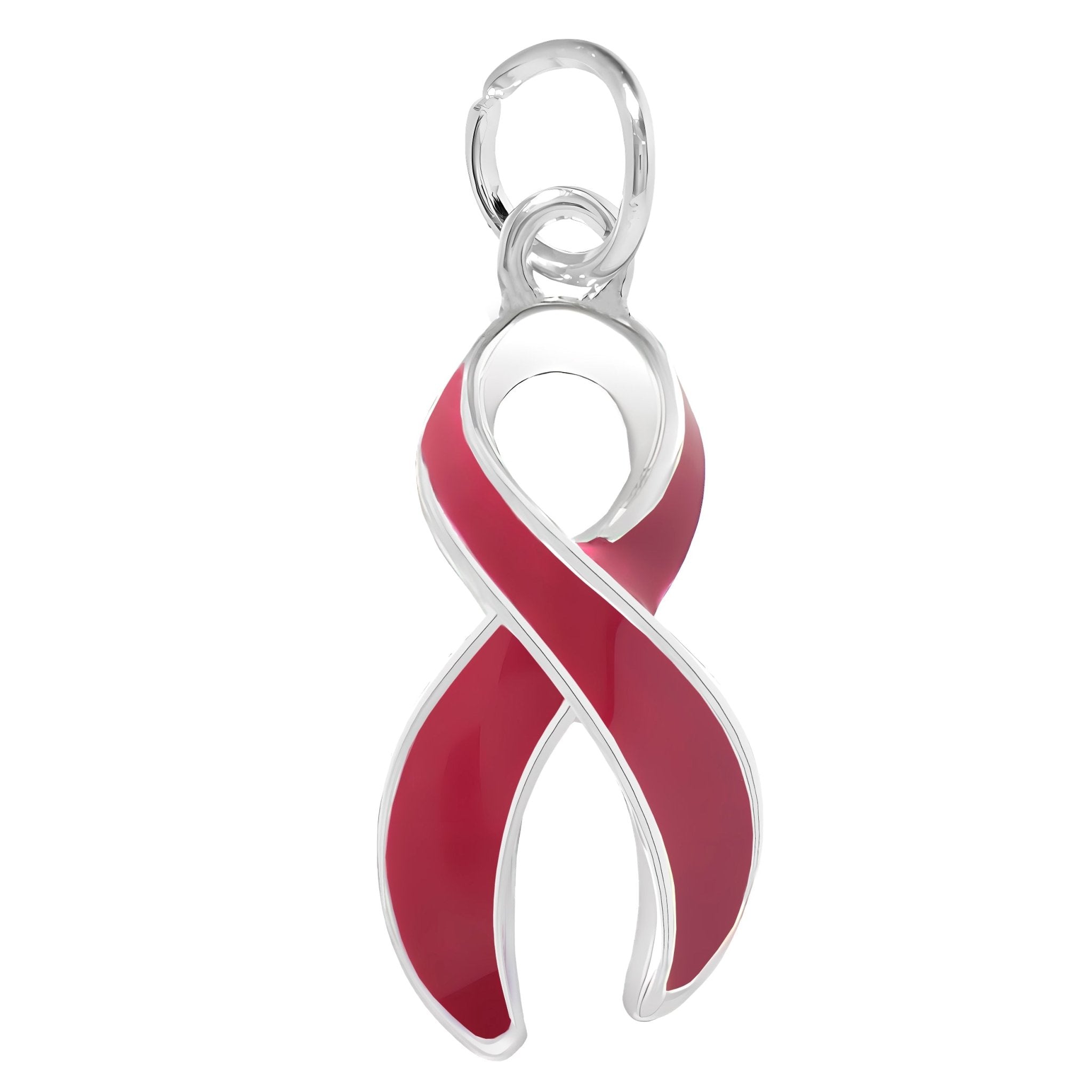 Large Burgundy Ribbon Charms The Awareness Company