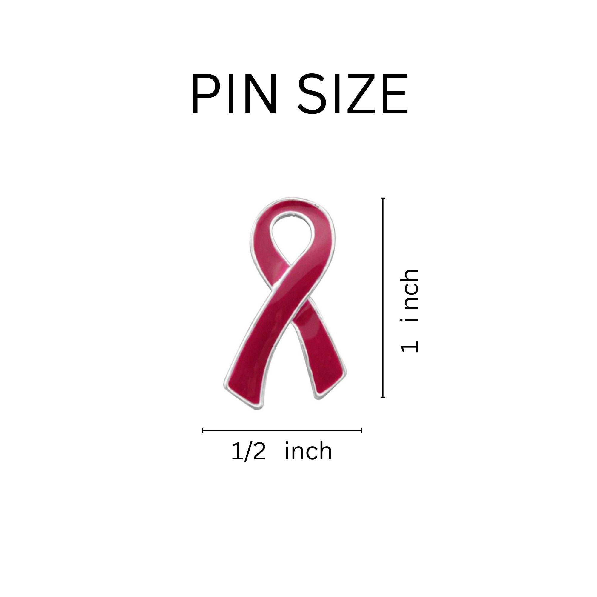 Large Burgundy Ribbon Pins The Awareness Company