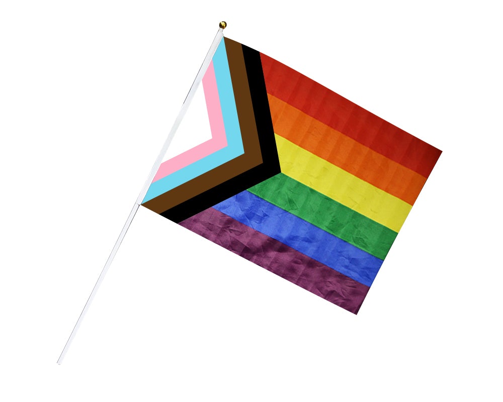 Large Daniel Quasar Flags on a Stick The Awareness Company