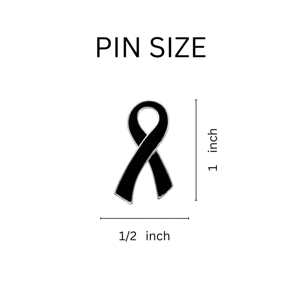 Large Flat Black Ribbon Lapel Pins The Awareness Company