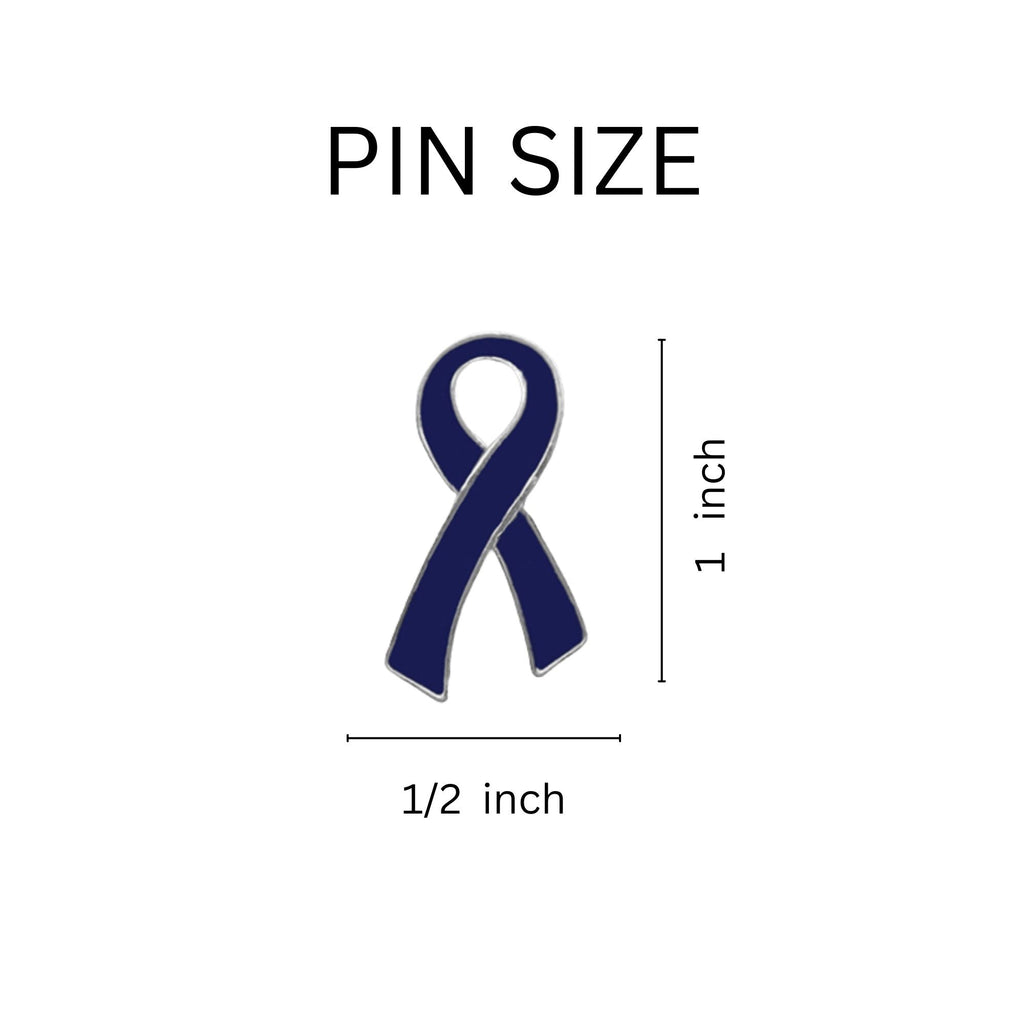Large Flat Dark Blue Ribbon Pins The Awareness Company