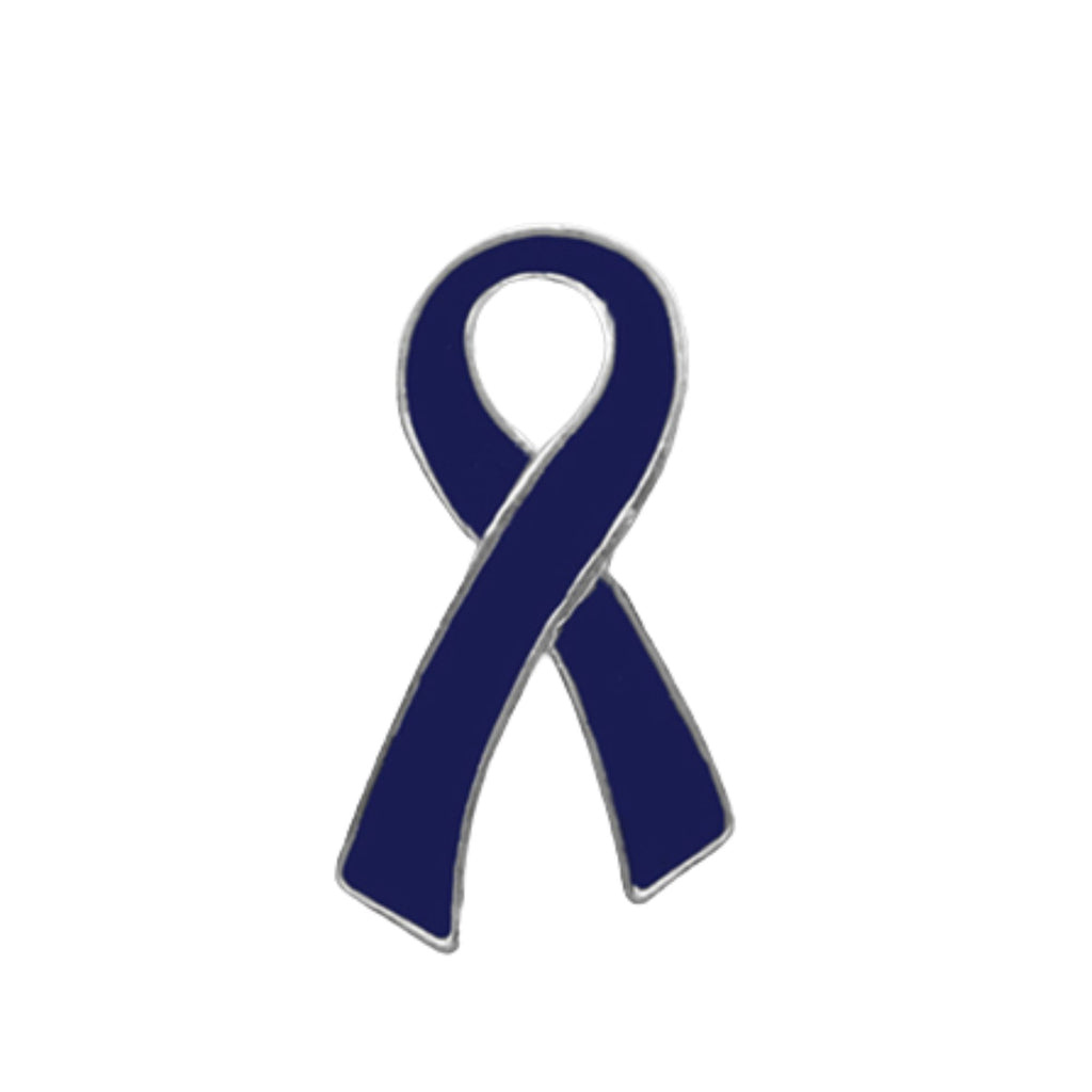 Large Flat Dark Blue Ribbon Pins The Awareness Company
