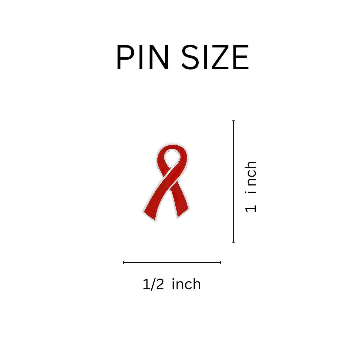 10 Pack Red Ribbon Awareness Pins The Awareness Company