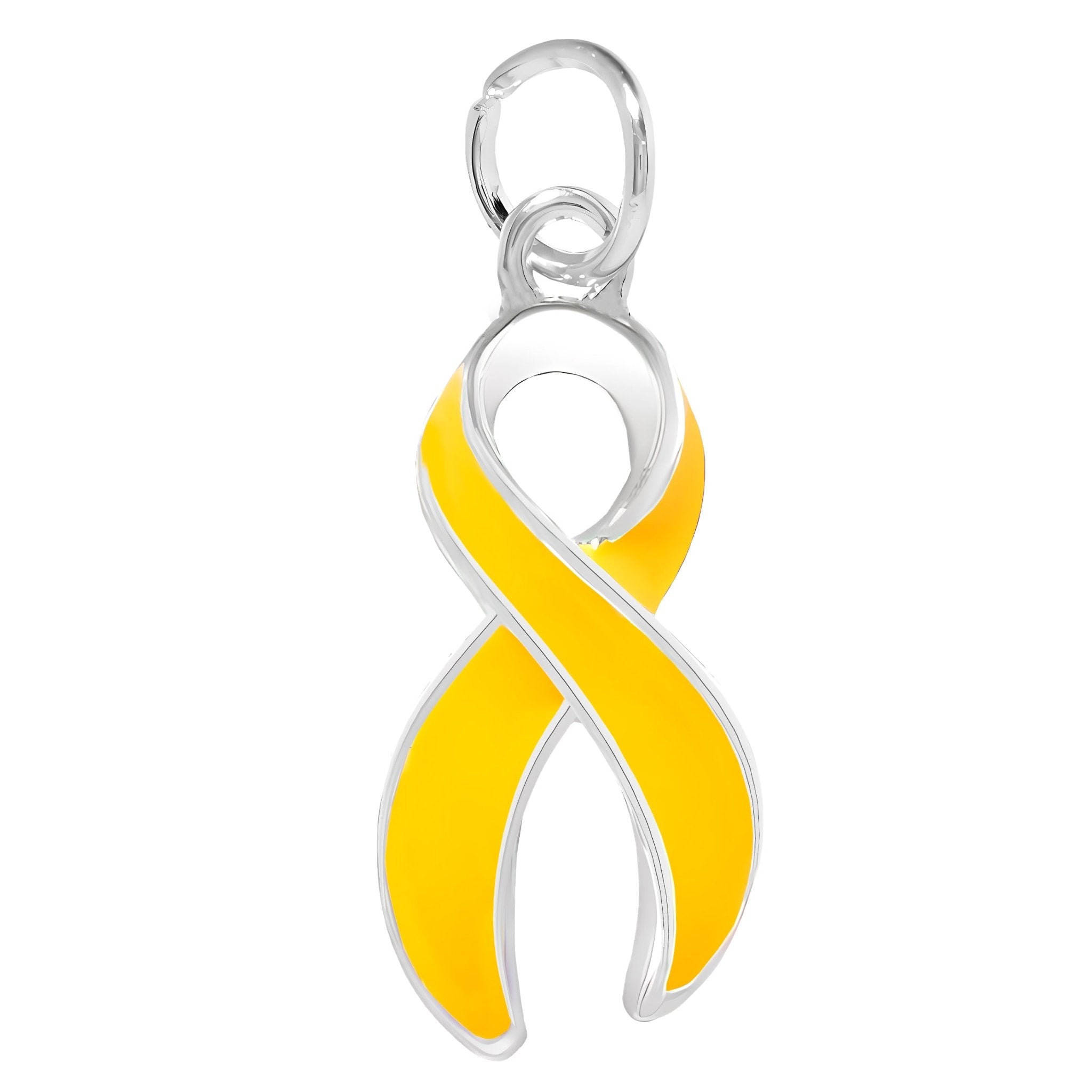 Large Gold Ribbon Charms The Awareness Company