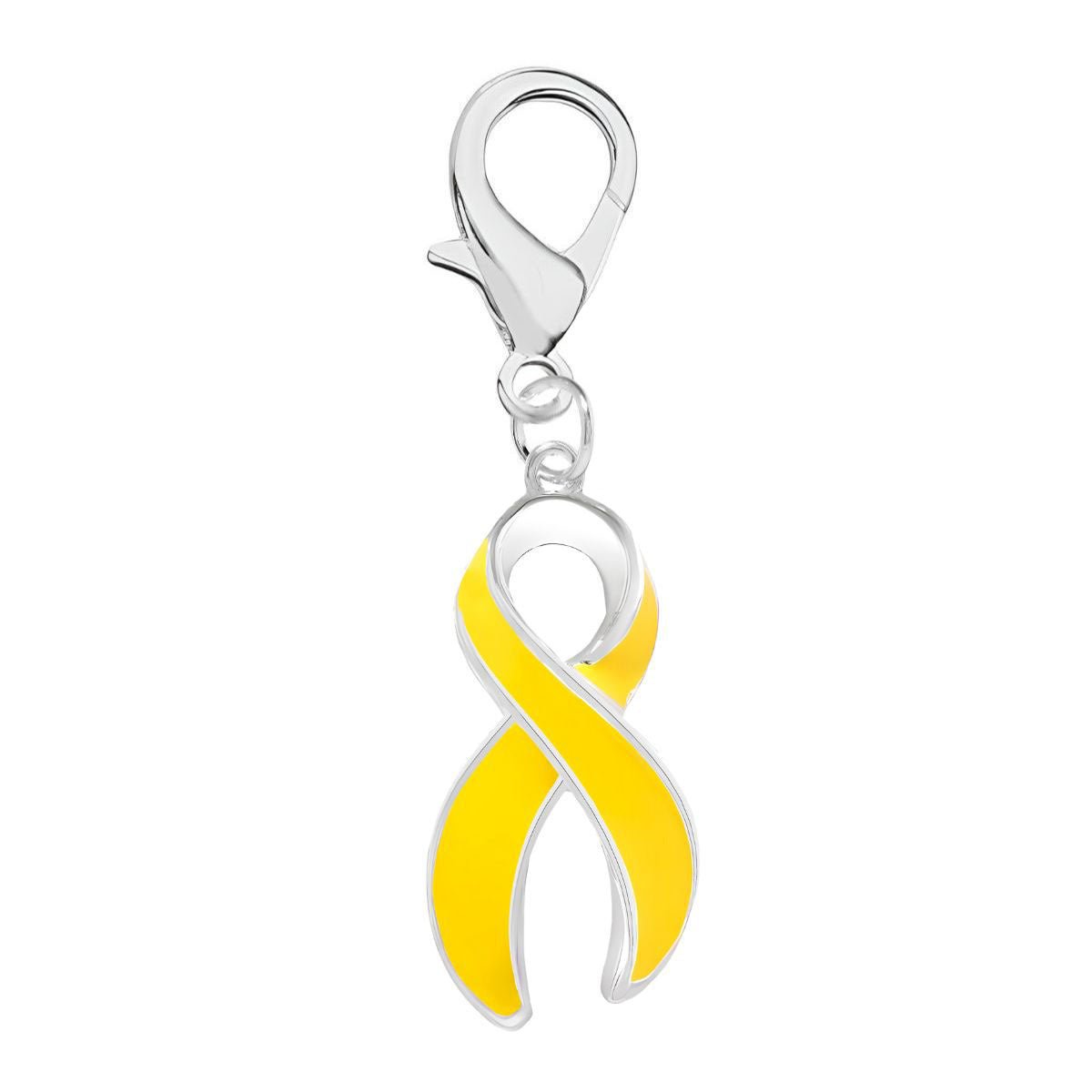 Large Gold Ribbon Hanging Charms The Awareness Company