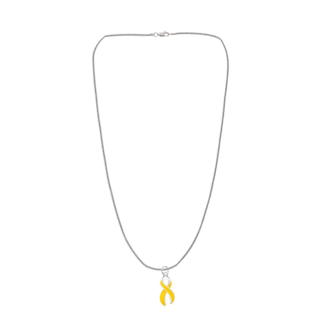 Large Gold Ribbon Necklaces The Awareness Company