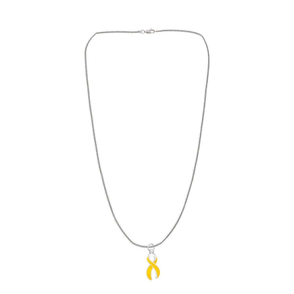 Large Gold Ribbon Necklaces The Awareness Company
