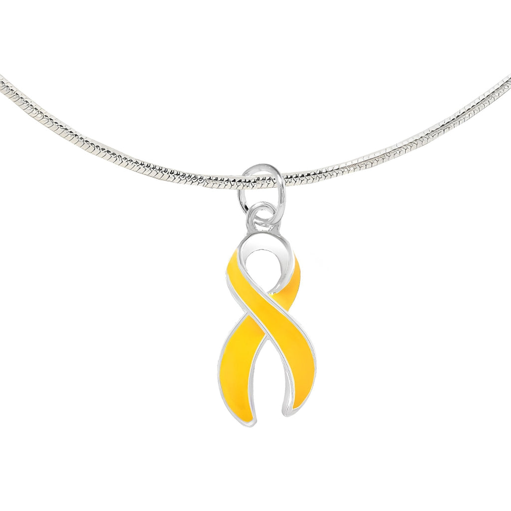Large Gold Ribbon Necklaces The Awareness Company