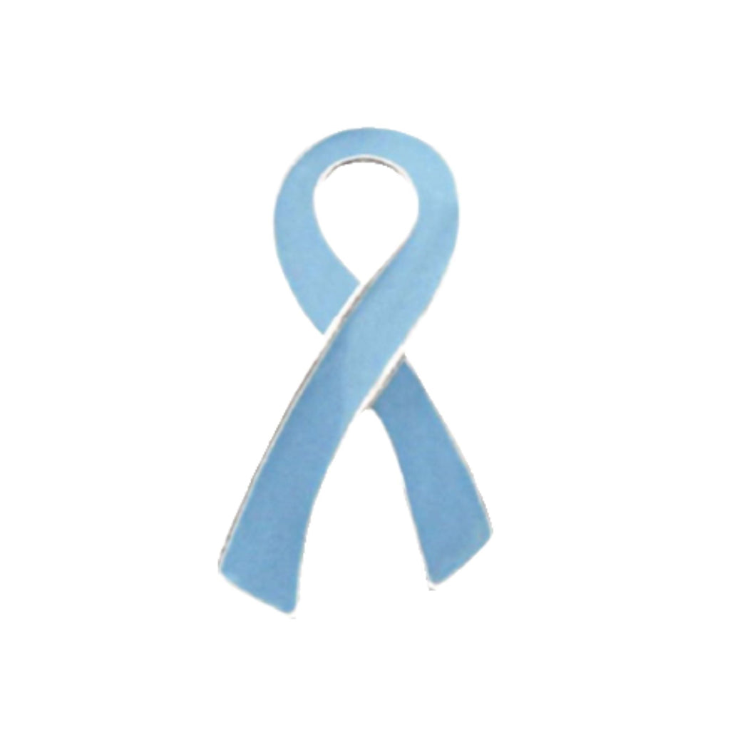 10 Pack of Large Light Blue Awareness Ribbon Pins The Awareness Company
