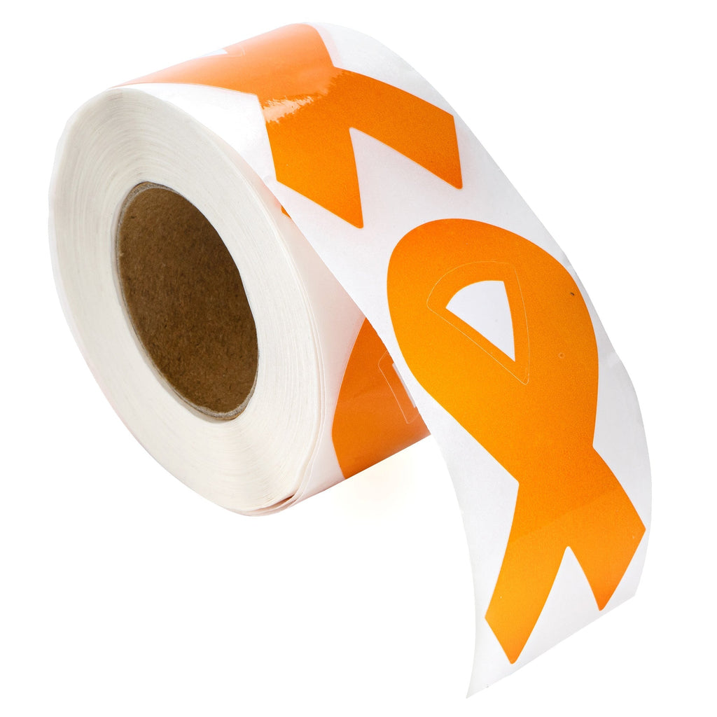 Large Orange Ribbon Stickers (250 per Roll) The Awareness Company