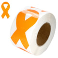 Large Orange Ribbon Stickers (250 per Roll) The Awareness Company