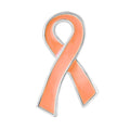Large Peach Ribbon Awareness Pins The Awareness Company