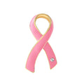 Large Pink Ribbon Pins with Crystals The Awareness Company