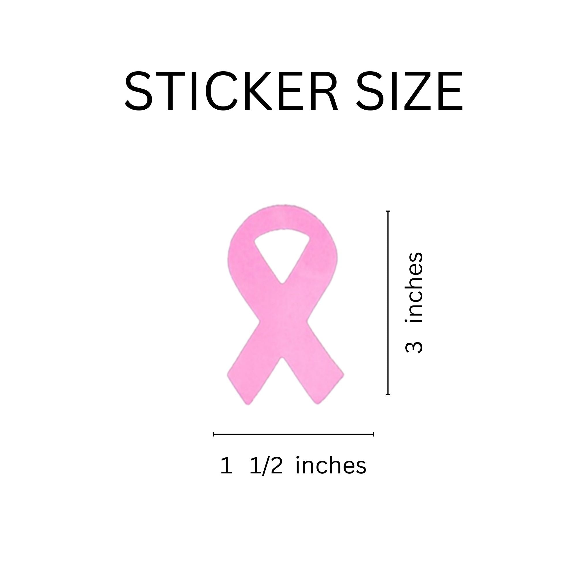 Large Pink Ribbon Shaped Stickers (250 per Roll) The Awareness Company