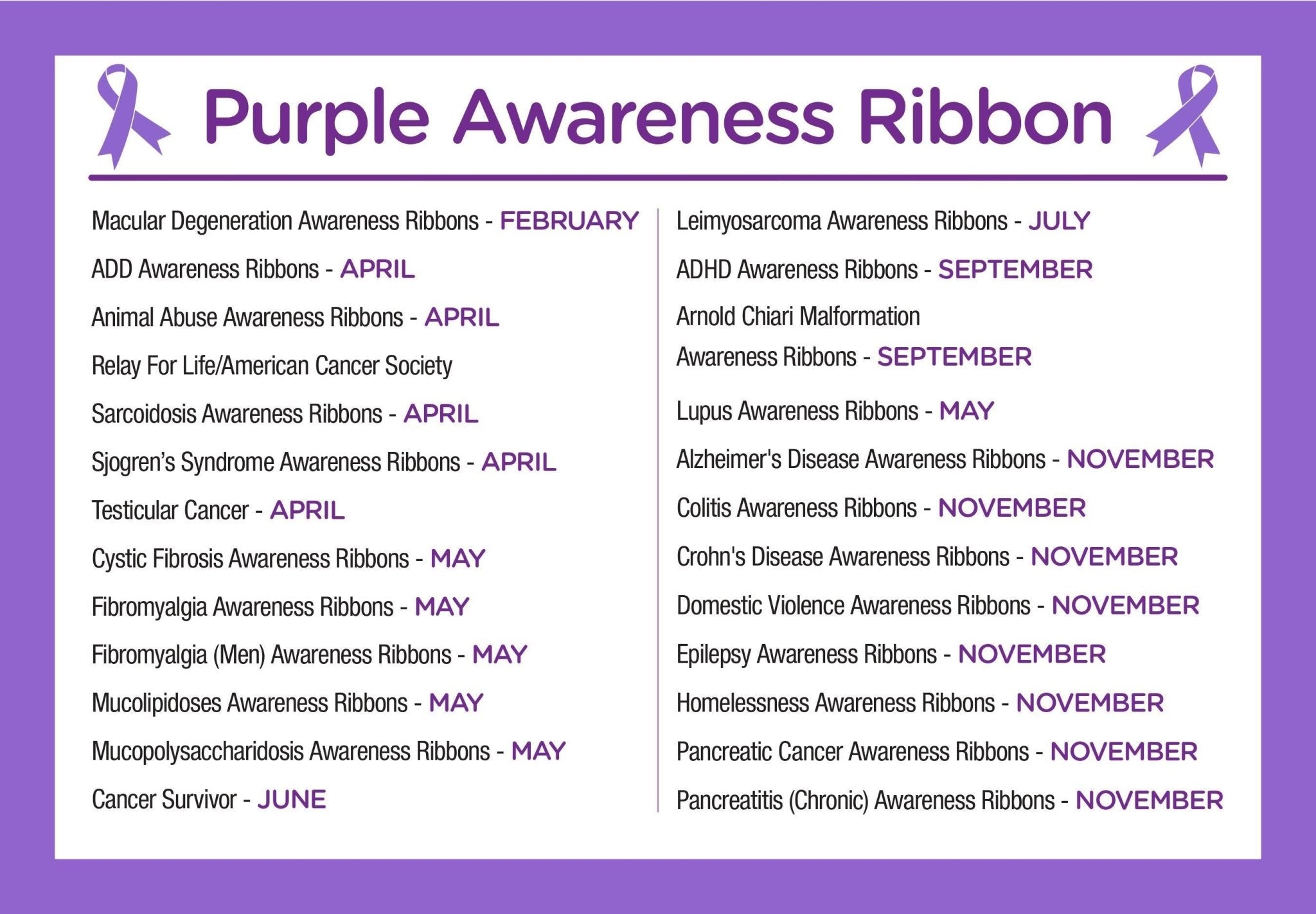 Large Purple Ribbon Charms The Awareness Company