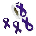 Large Purple Ribbon Stickers (250 per Roll) The Awareness Company