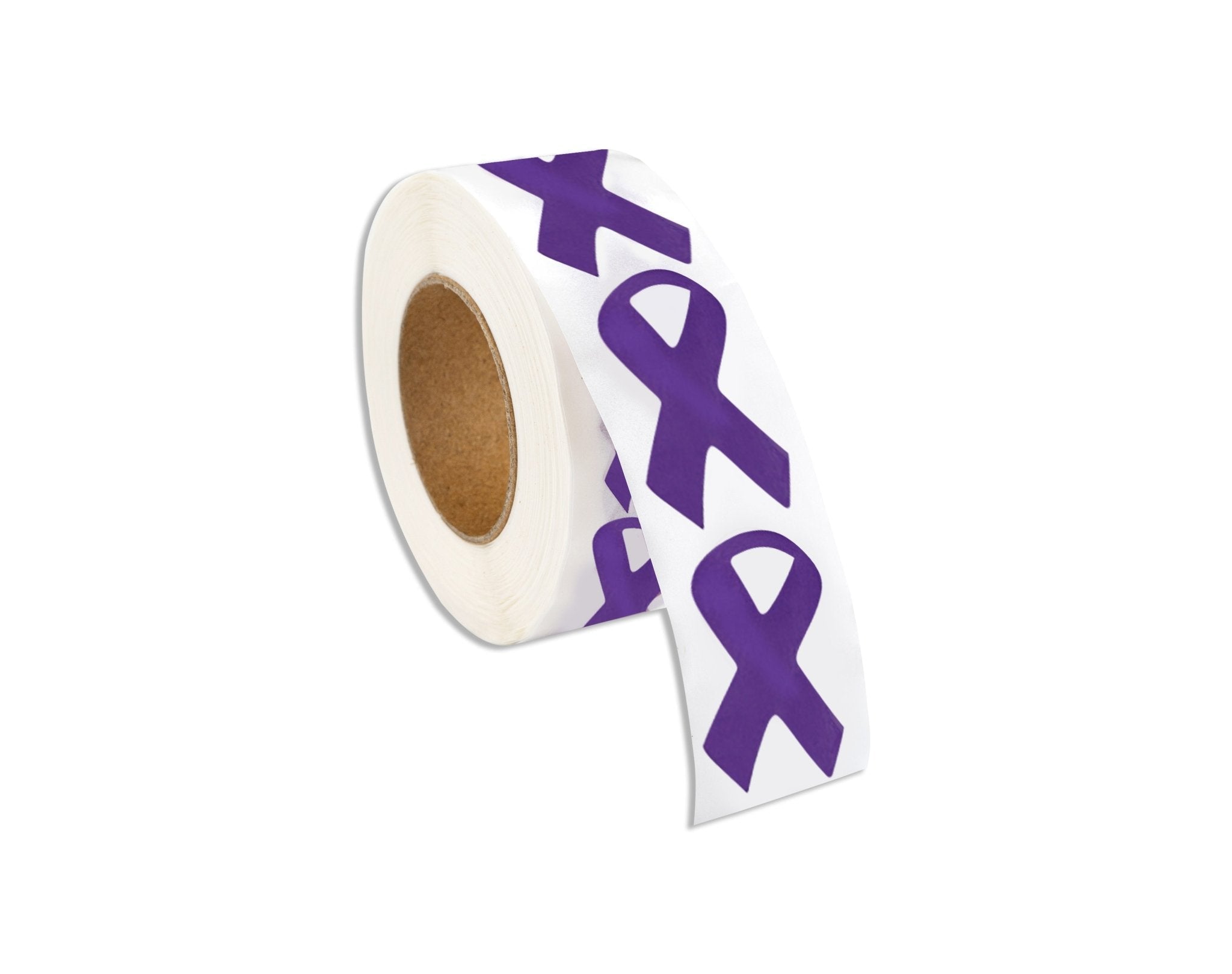 Large Purple Ribbon Stickers (250 per Roll) The Awareness Company