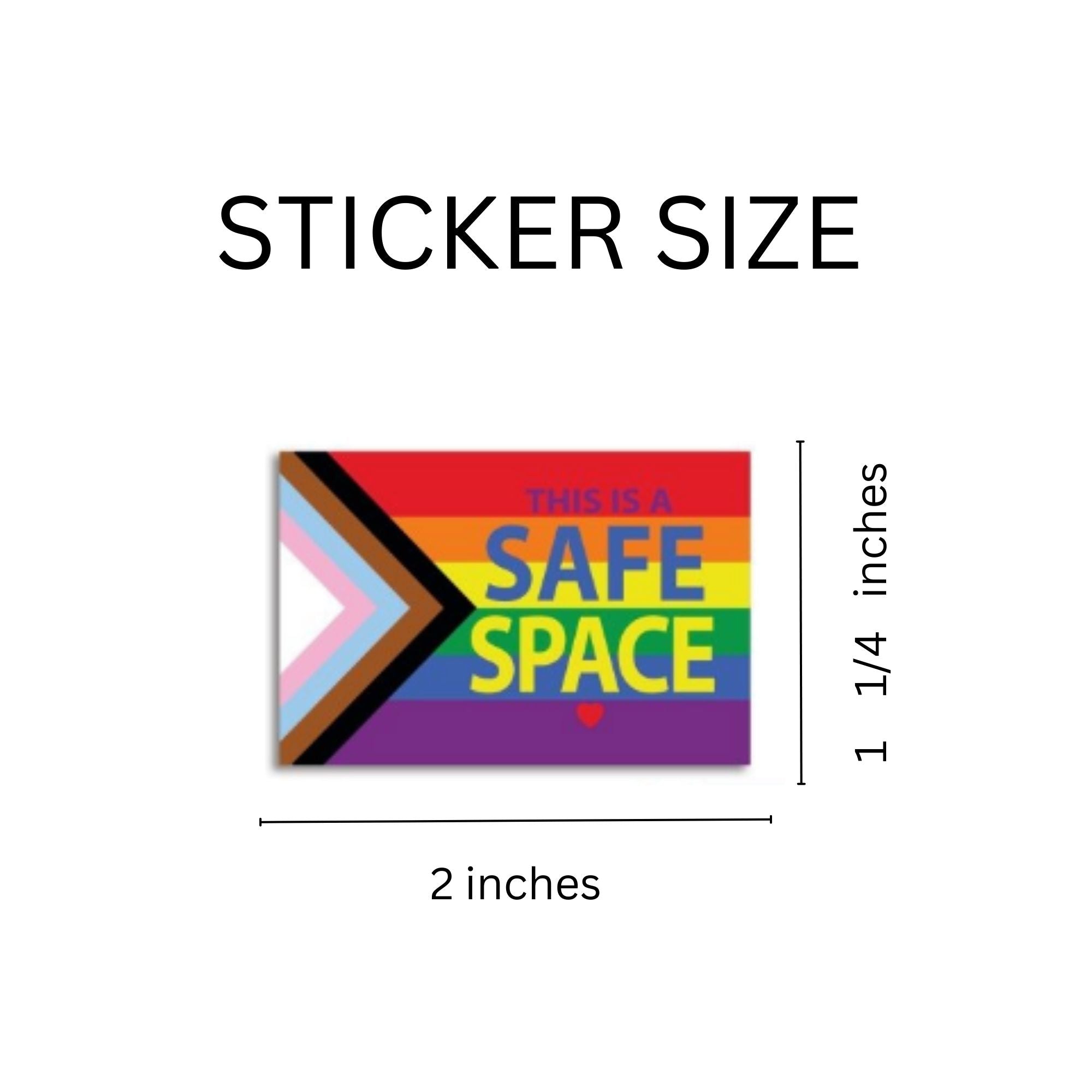 Large Rectangle Daniel Quasar Flag Safe Space Stickers (250 per Roll) The Awareness Company