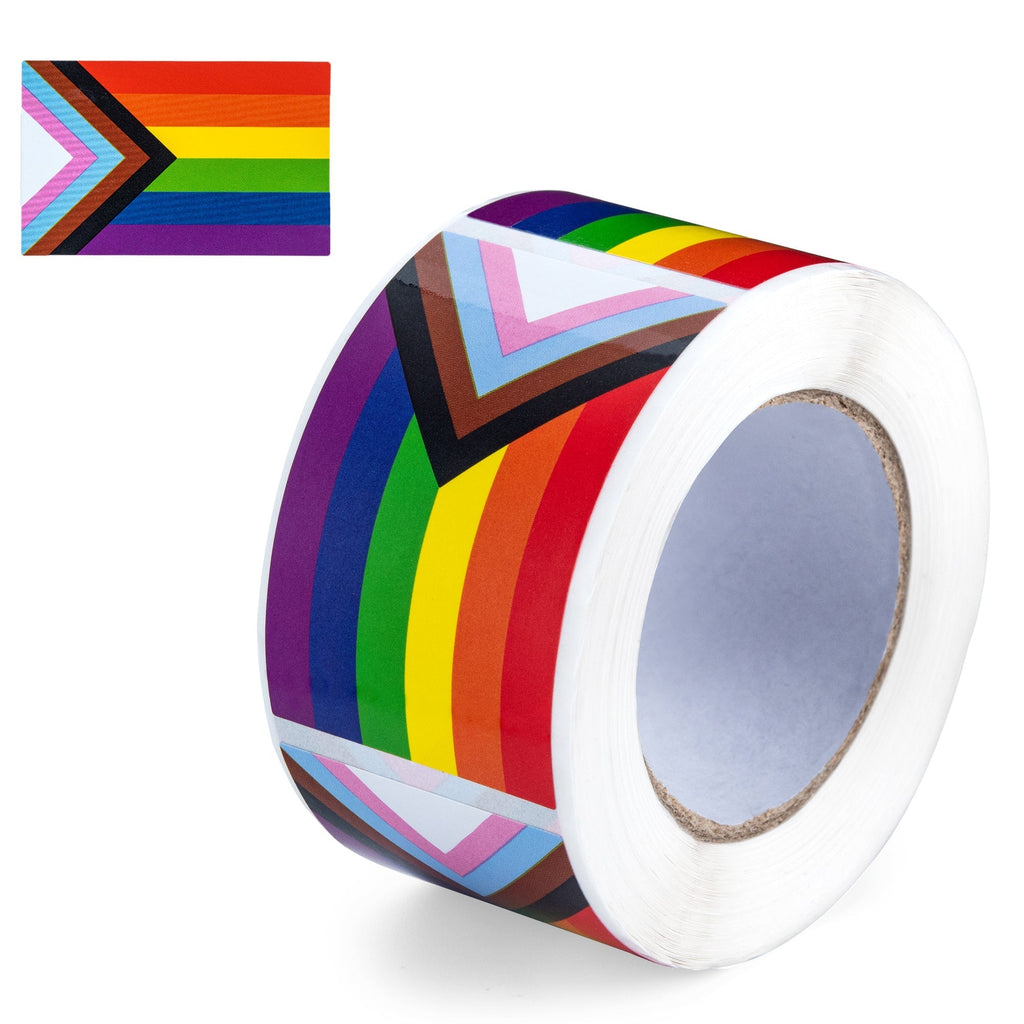 Large Rectangle Daniel Quasar Flag Stickers (250 per Roll) The Awareness Company