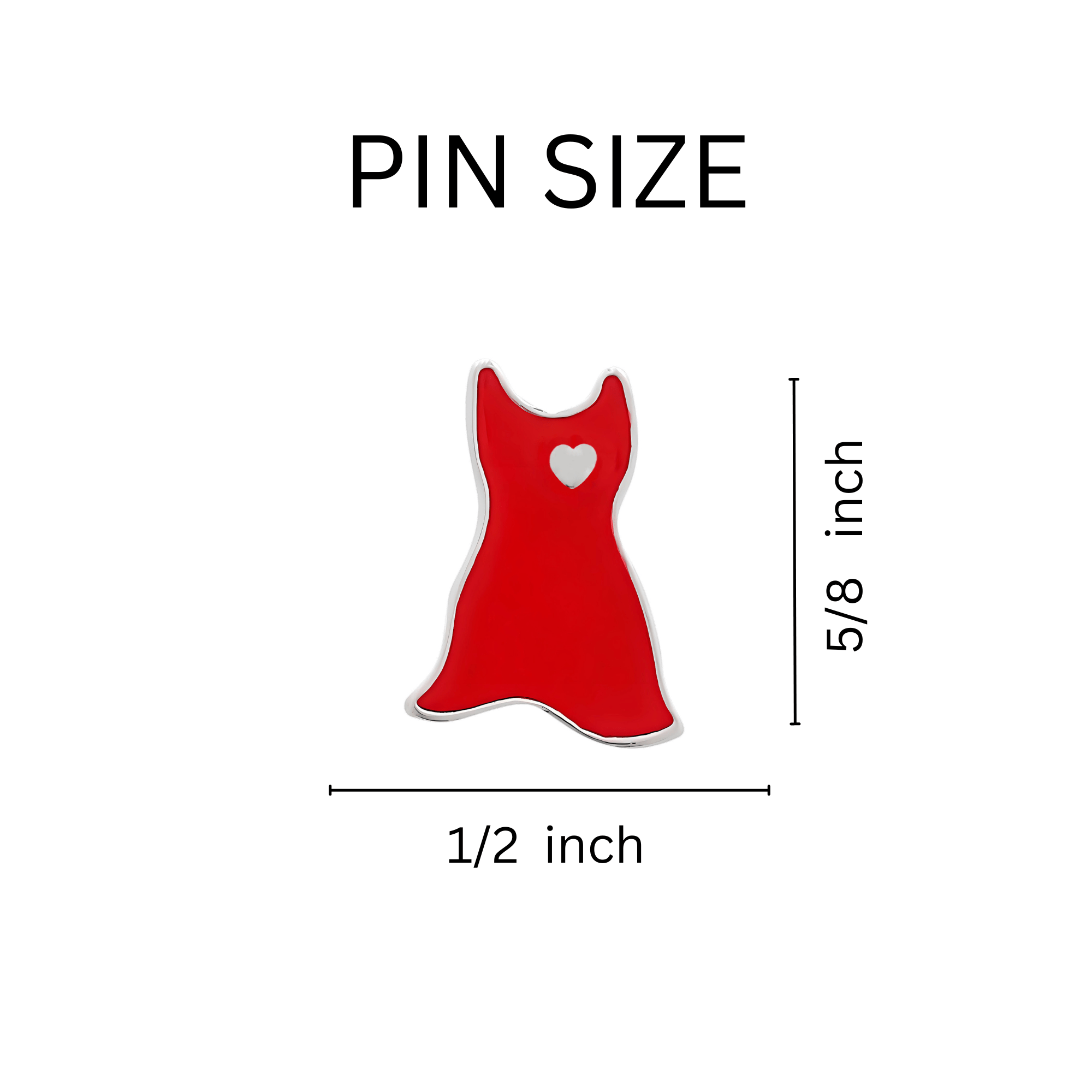 Small Red Dress Shaped Pins The Awareness Company