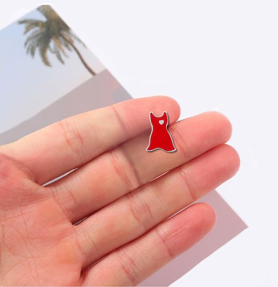 Small Red Dress Shaped Pins The Awareness Company