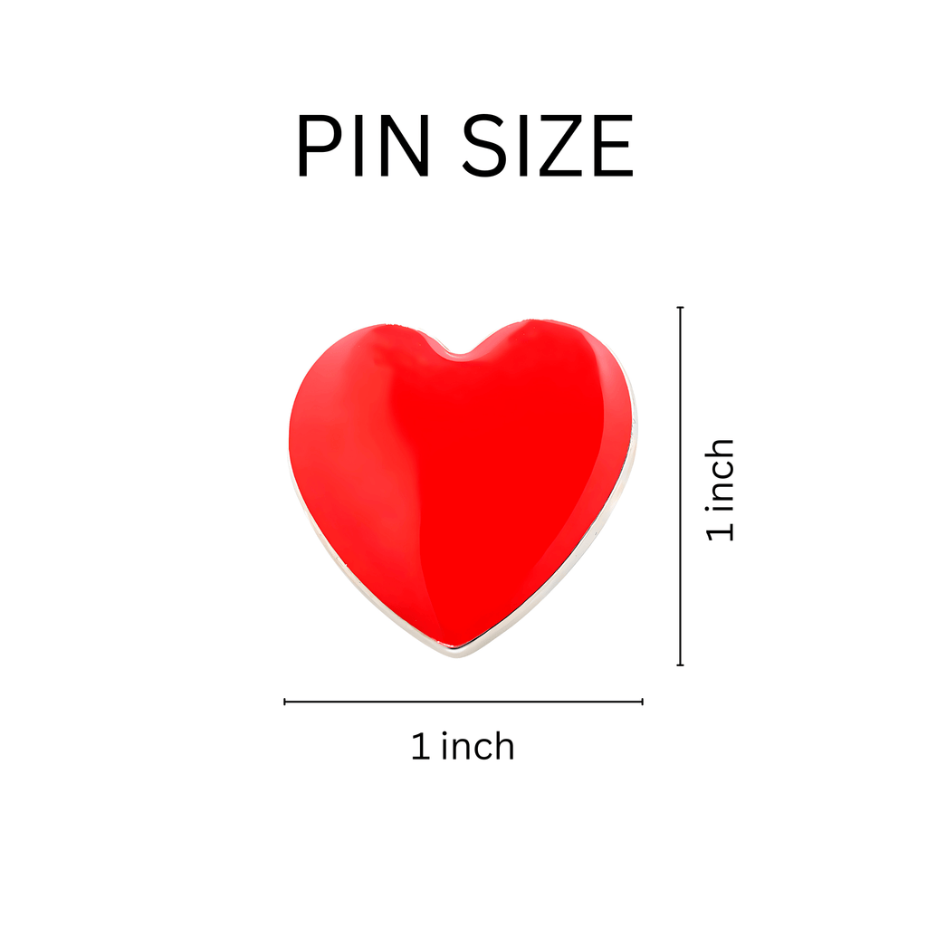Large Red Heart Shaped Pins The Awareness Company