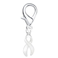 Large White Ribbon Hanging Charms The Awareness Company
