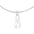 Large White Ribbon Necklaces The Awareness Company