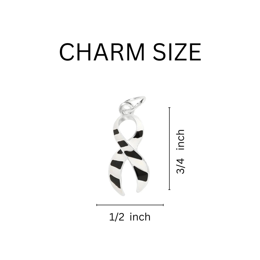 Large Zebra Print Ribbon Charms The Awareness Company