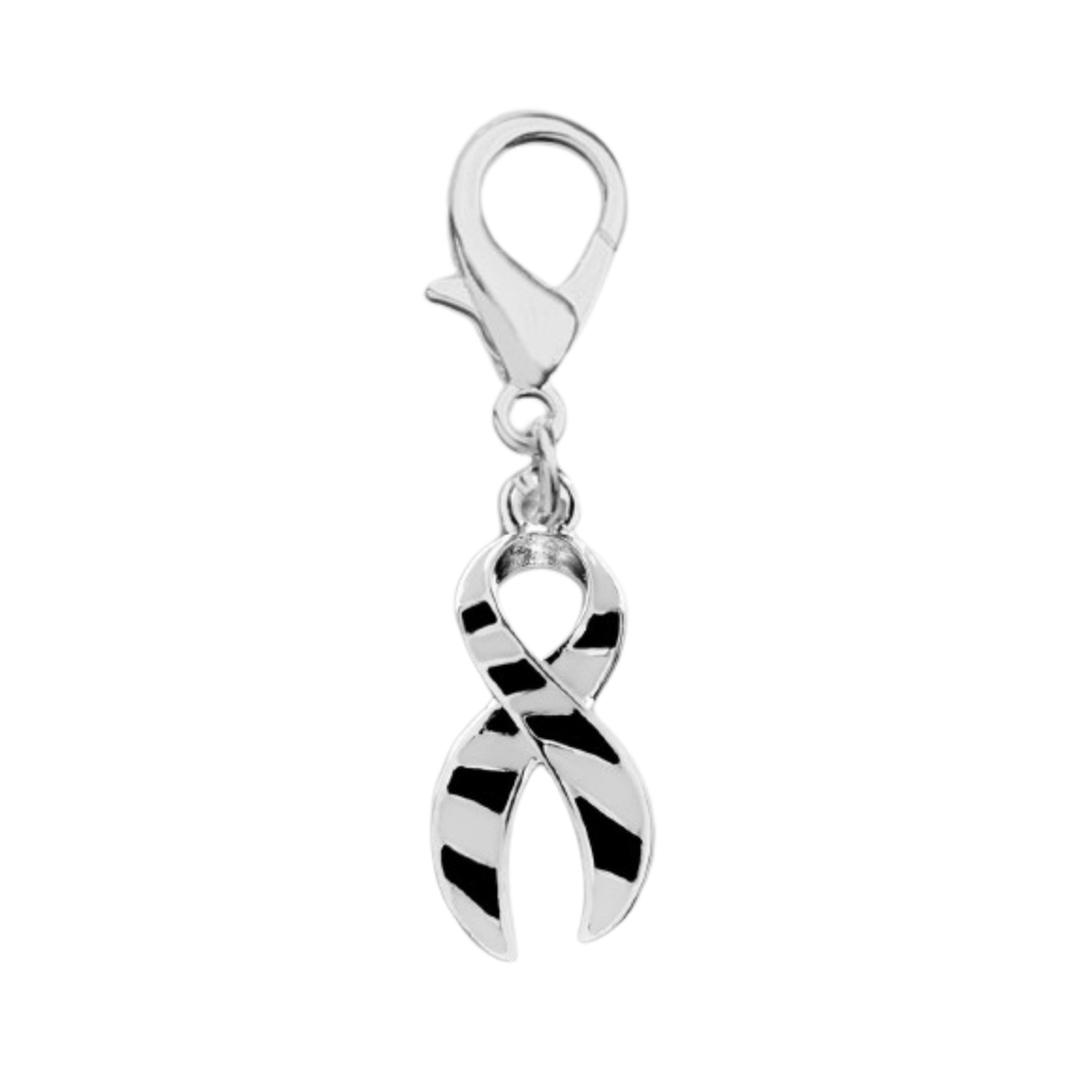 Large Zebra Print Ribbon Hanging Charms The Awareness Company