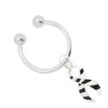 Large Zebra Print Ribbon Horseshoe Key Chains The Awareness Company