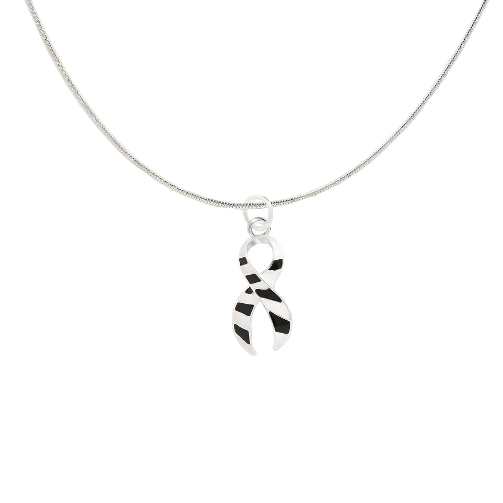 Large Zebra Print Ribbon Necklaces The Awareness Company