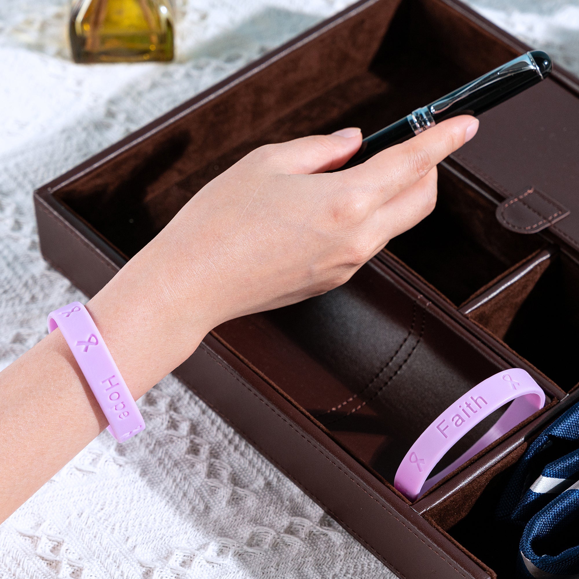 Lavender Silicone Bracelets The Awareness Company