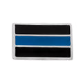 Law Enforcement Police Rectangle Blue Line Pins The Awareness Company