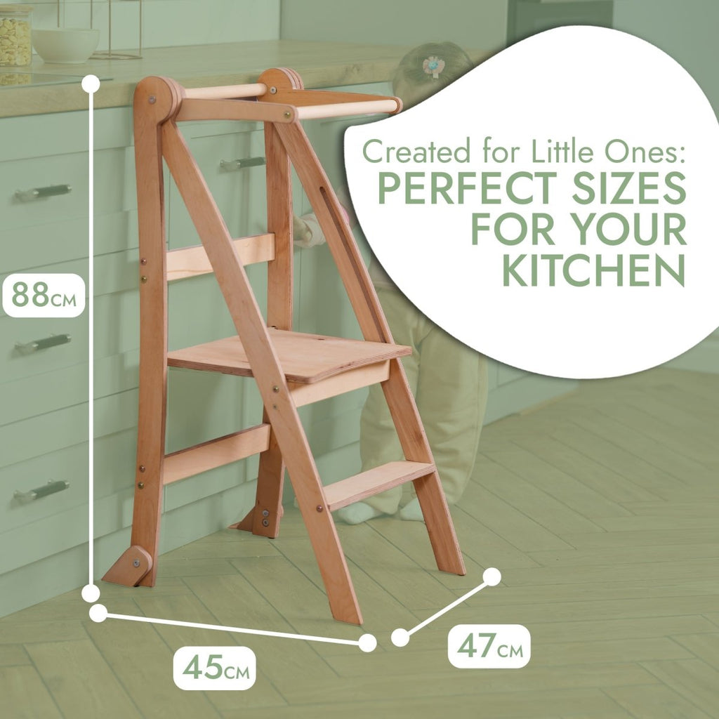 Learning Tower: Foldable Step Stool for Toddlers - Beige Goodevas B2B