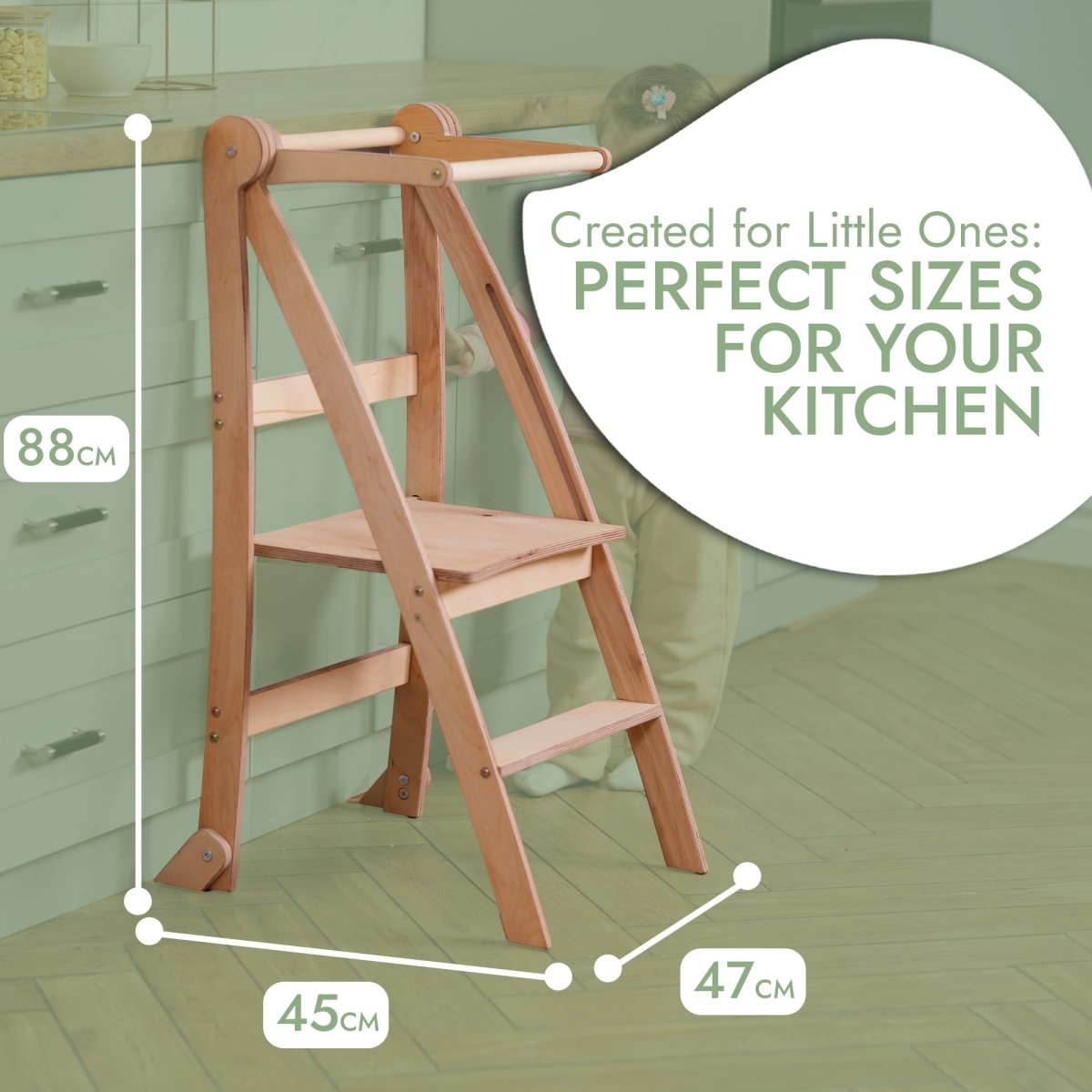 Learning Tower: Foldable Step Stool for Toddlers - Beige Goodevas B2B