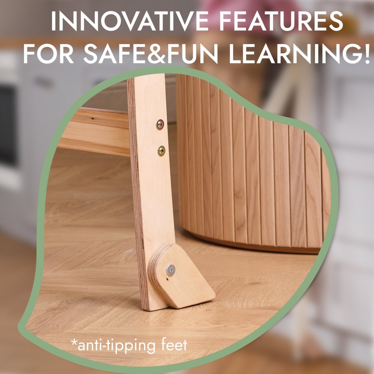 Learning Tower: Foldable Step Stool for Toddlers - Beige Goodevas B2B