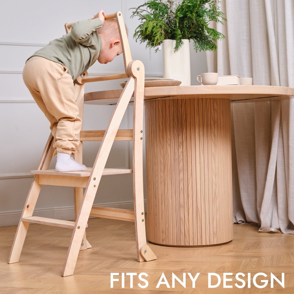 Learning Tower: Foldable Step Stool for Toddlers - Beige Goodevas B2B