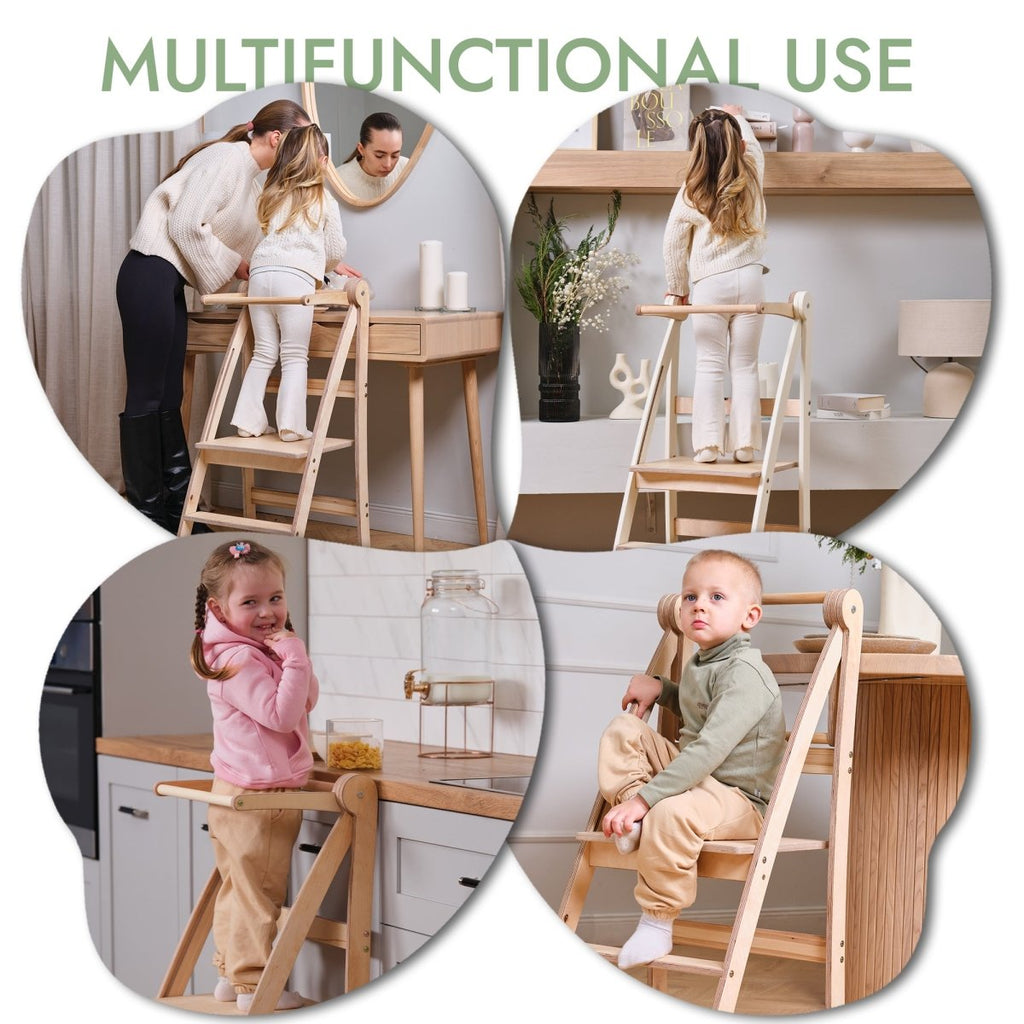 Learning Tower: Foldable Step Stool for Toddlers - Beige Goodevas B2B
