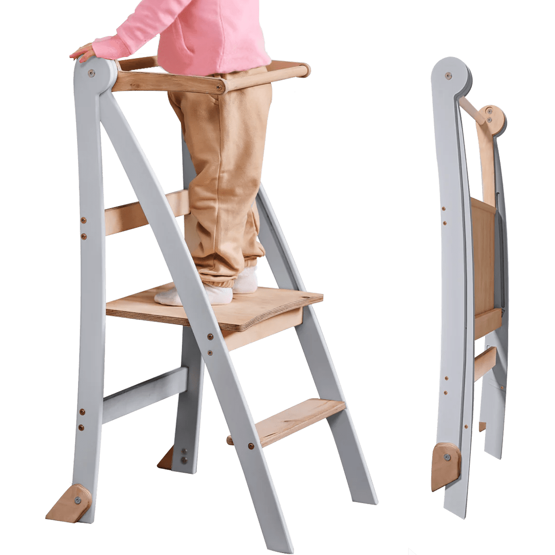 Learning Tower: Foldable Step Stool for Toddlers - Gray Goodevas B2B