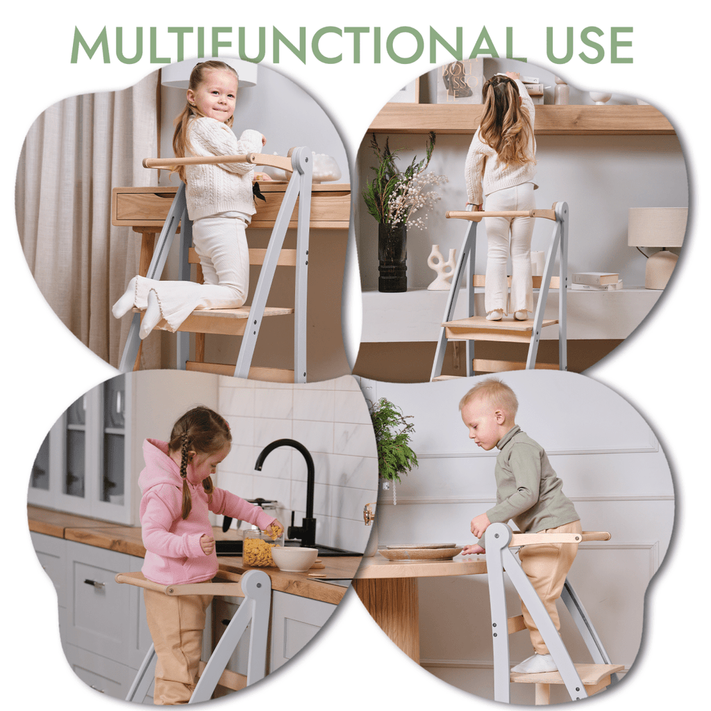 Learning Tower: Foldable Step Stool for Toddlers - Gray Goodevas B2B