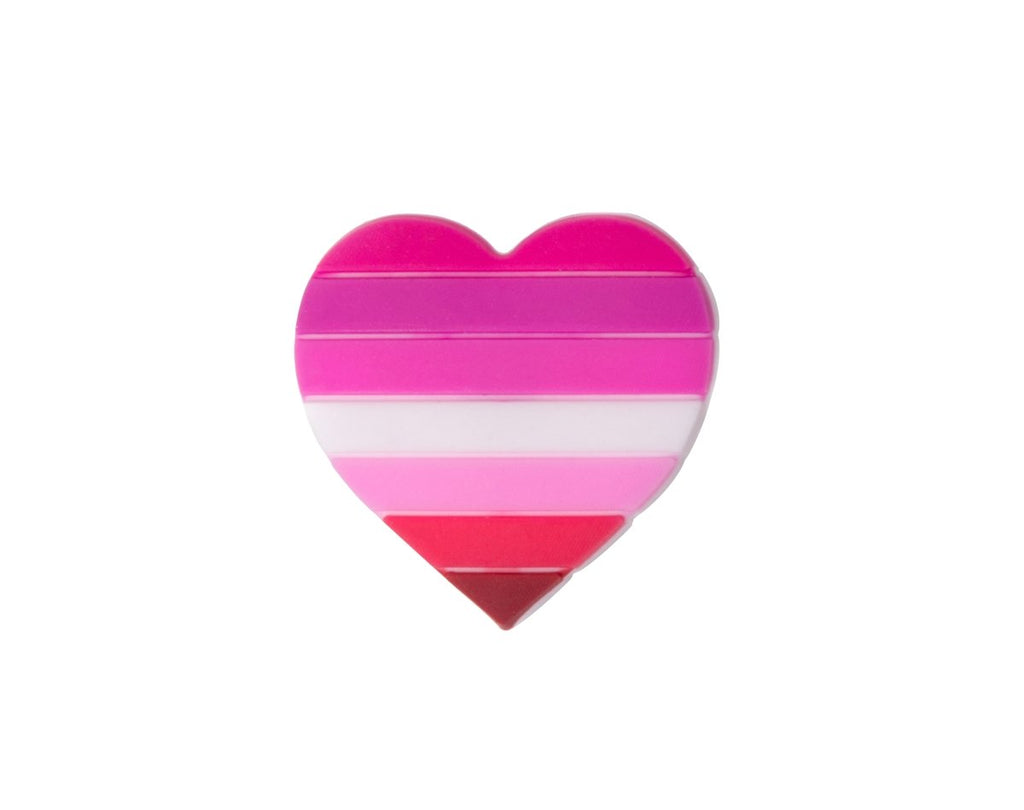 10 Pack Lesbian Flag Heart Silicone Pins The Awareness Company