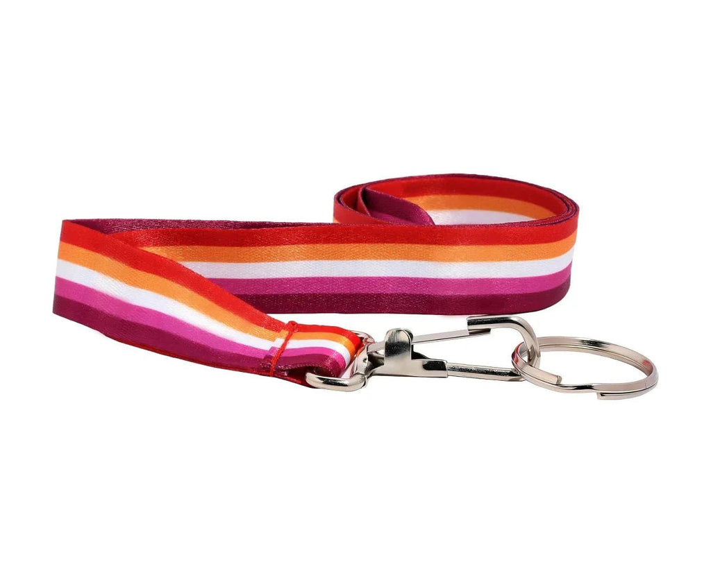 Lesbian Pride Flag Colored Lanyards The Awareness Company