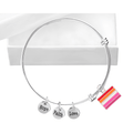 Lesbian Sunset Flag Charm Retractable Bracelets The Awareness Company